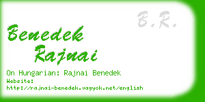 benedek rajnai business card